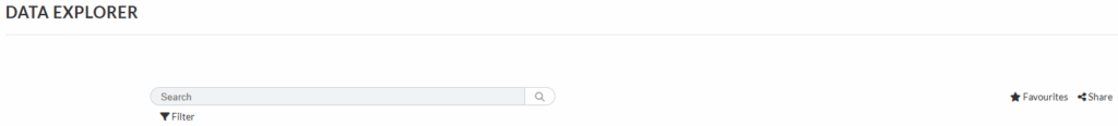 Data Explorer Search Bar